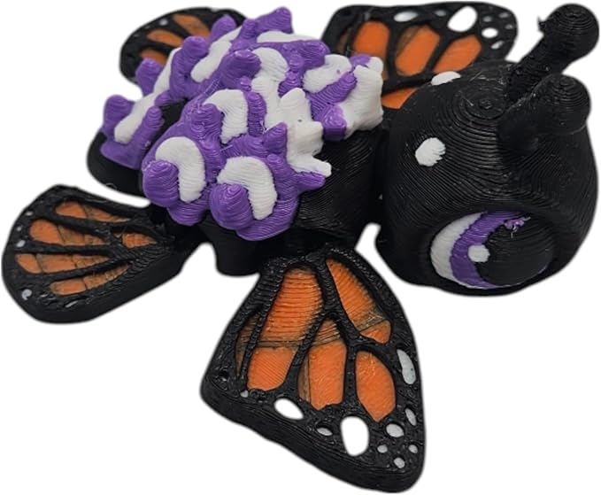 Articulating Turtle Fidget Animal Figurines – Unique 3D Printed Collectibles, Poseable Desk Animals For Adults, Stress Relief and Display Gift (BLUE BONNET TEXAS STATE TURTLE)