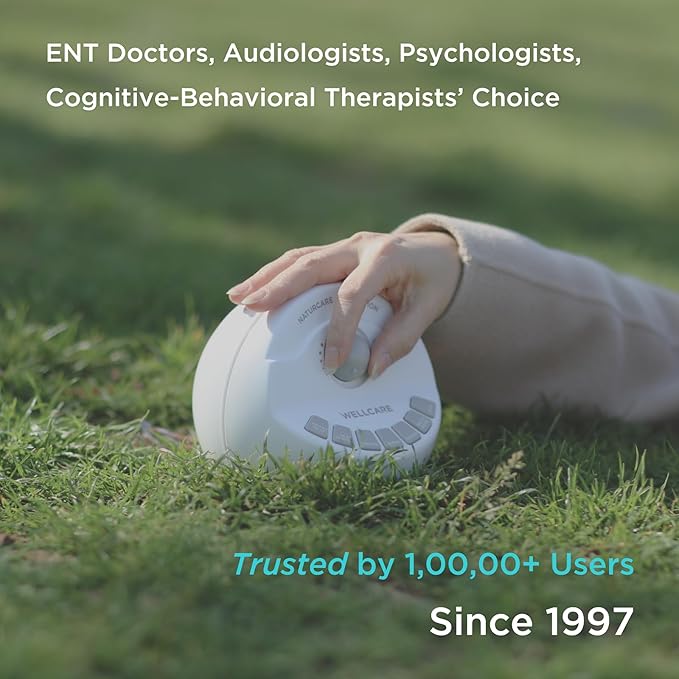 WELLCARE-Naturcare Sound Relaxation, White Noise, 7 Nature Sounds, Sleep Sound Machine, Calm Infants, for Baby, Kids, Adult. Stepless Volume, Timer, Powered by Adapter(Incl.) or Batteries(Not Incl.)