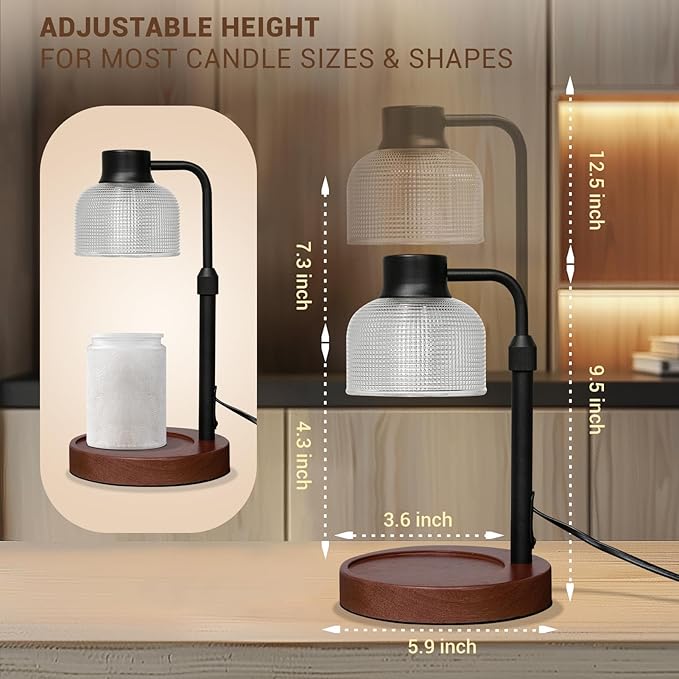 KLL Candle Warmer Lamp with Timer: Christmas Gifts for Women - Birthday Gifts for Women Mom - Vintage Home Decor - House Warming Gifts for New Home - Wax Warmer for Jar Candles