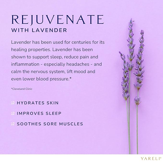 Yareli Magnesium Flakes, 5lb Lavender, Dead Sea Bath and Foot Soak, Alternative to Epsom Salt with Over 250,000mg of Magnesium Chloride Per Bag