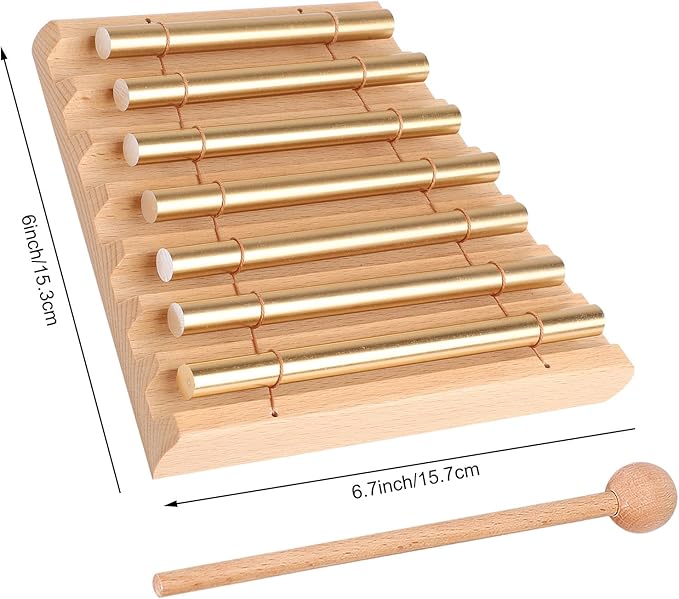 7 Tone Hand Chime Bell Sound Healing Instrument For Yoga Meditation Chakra Relaxation Mindfulness