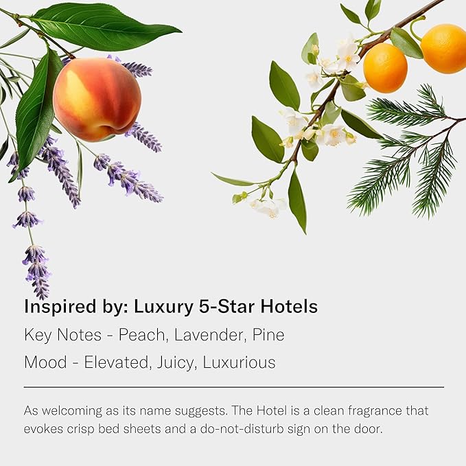 AromaTech The Hotel Aroma Essential Oil Blend: Luxury Hotel Inspired Aromatherapy with Lemon, Lavender, Peach & Pine for Ultrasonic Diffusers & Nebulizers - 4 fl oz, 120 mL