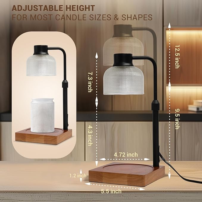 KLL Candle Warmer Lamp with Timer: Christmas Gifts for Women, Birthday Gifts for Women Mom - Vintage Home Decor - House Warming Gifts New Home - Wax Melt Warmer for Jar Candles