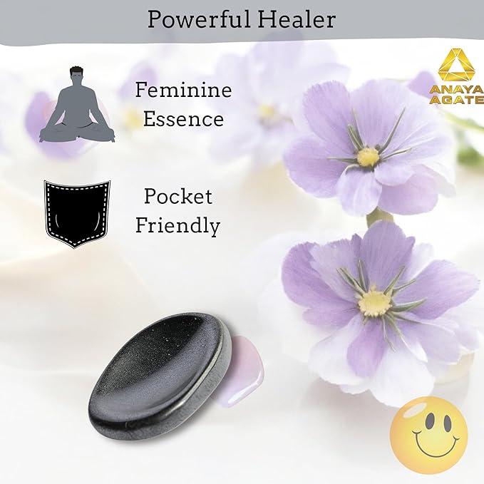 Hematite Worry Stones – Crystal Thumb Worry Stone for Anxiety, Stress – Relaxing and Soothing Balance Stones for Meditation, Stress Relief – Healing Stones and Crystals for Men and Women