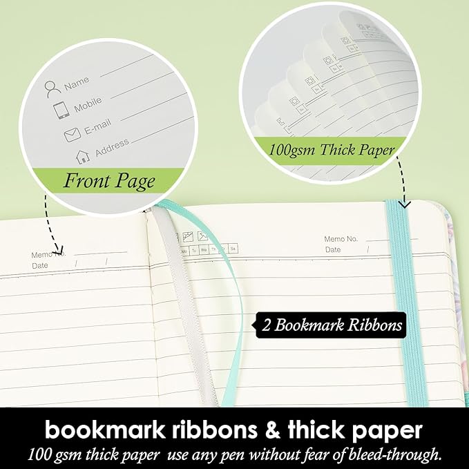 Aesthetic Small Journal Notebook, 3 Pack Mini Pocket Notebook with Pen, (Butterfly Garden) 3.7" x 5.7", 100GSM Lined Paper, Hardcover Small Notepad for Kids/Girls/Women Writing Note Taking