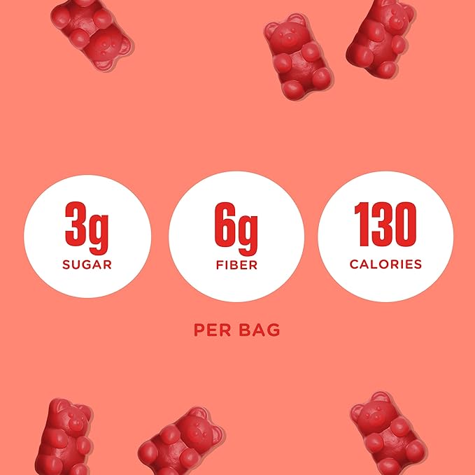 SmartSweets Cinnamon Bears Gummy Candy: 1.8oz (Pack of 14), Gummy Candy with Low Sugar, Low Calorie, No Artificial Sweeteners, Plant-Based, Gluten-Free, Healthy Snack for Kids & Adults