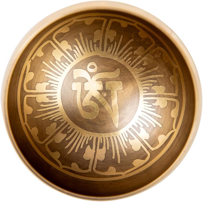 Tibetan Singing Bowl Set Brass - Master Healing Grade - Authentic Handcrafted Sound Bowl by Himalayan Bazaar