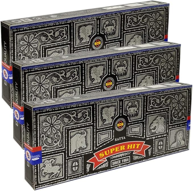 Super Hit Incense Sticks 100g and Holder Bundle - Pack of 3 (Approx 300 Sticks)