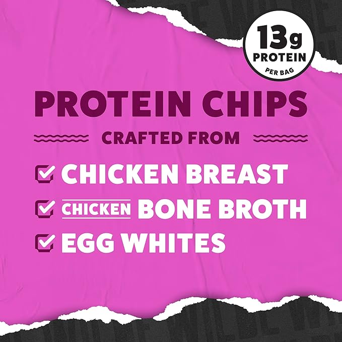 WILDE Protein Chips Variety Pack, High Protein Snacks for Adults, Keto Chips, Gluten Free, Low Carb Snack Box Made with Real Ingredients 1.34oz Bags, Pack of 12