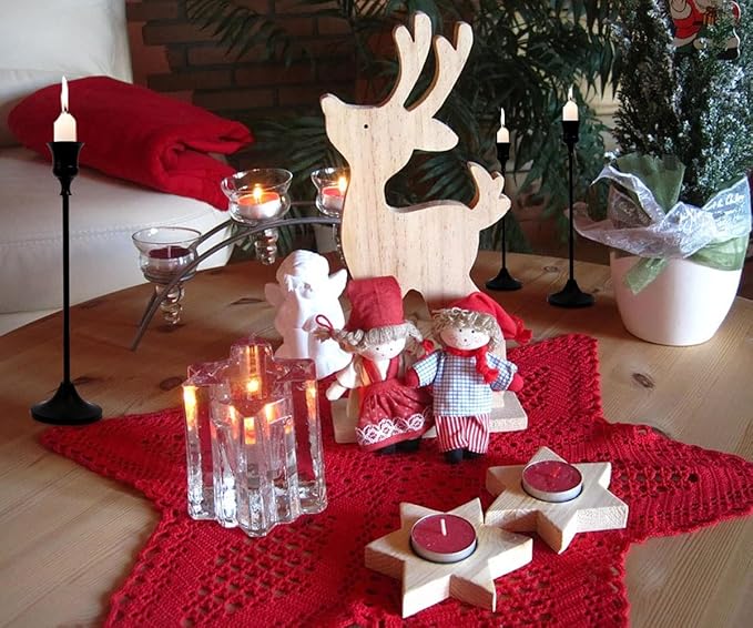 Matte Black Taper Candle Holder Set of 6, Tall Candlestick Holders, Metal Vintage Candle Stickers Long Holder Set, Pillar Decorative Candle Holder Fits 3/4 Inch Candle for Wedding, Dinner, Party…