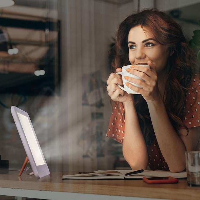 OttLite ClearSun LED Light Therapy Lamp – Depression Light to Improve Mood, Sleep & Winter Blues, UV Free Safe Light, 3 Intensity Levels, Touch Activated Controls