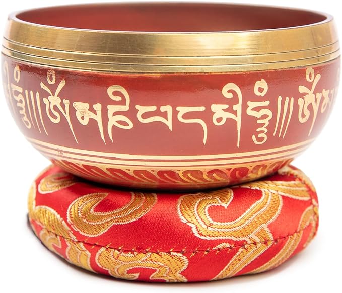 Tibetan Singing Bowl Set Brass - Master Healing Grade - Authentic Handcrafted Sound Bowl by Himalayan Bazaar