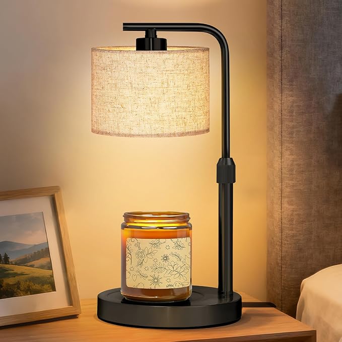 Candle Warmer Lamp with Timer Dimmer, Height Adjustable Electric Candle Lamp Warmer with 2 Bulbs, Birthday Gifts for Women Mom, Gift for Home Decor