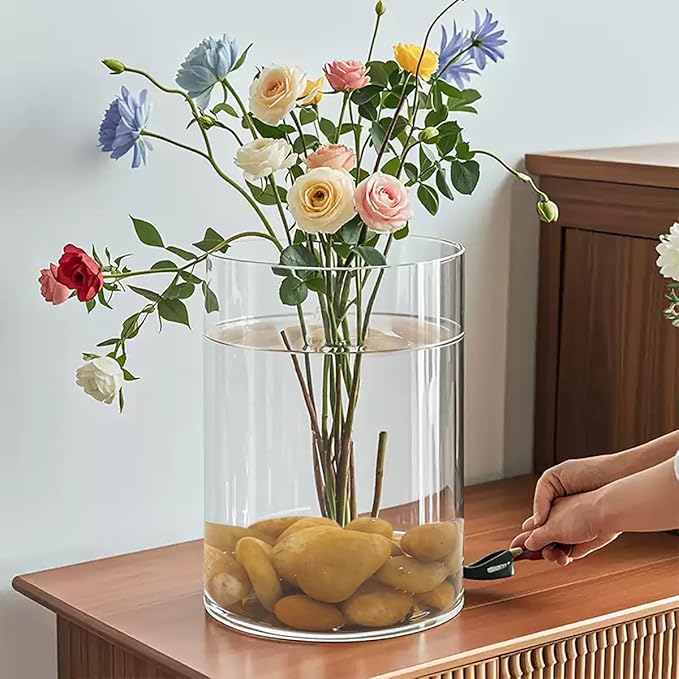 Rocks for Plant 5lbs, Yellow River Rocks 1-2 Inch Natural Pebbles for Indoor Plants, High Polished Decorative Stones Vase Filler Fish Tank Aquariums Landscaping Garden