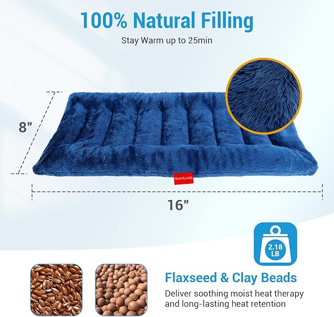 Comfytemp Microwave Heating Pad for Pain Relief, 8"x16" 2.18LB Hot Pack Moist Heat Physical Therapy for Neck Shoulder, Cramps, Muscle Aches, Joints, FSA Eligible HSA Warm Compress Gift for Men Women