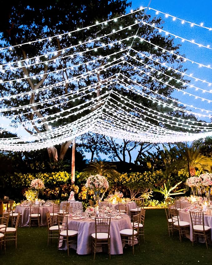 120FT 380 LED Christmas String Lights, 8 Modes Plug in Fairy Lights Connectable, Timer & Memory, Indoor Outdoor Twinkle Light for Christmas Tree Yard Outside Bedroom Classroom Decoration, Cool White