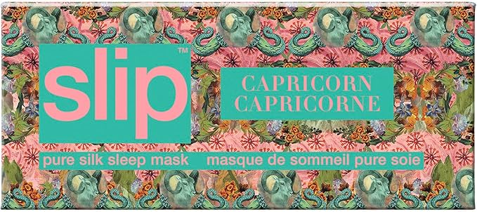 slip Pure Silk Sleep Mask - 100% Pure 22 Momme Mulberry Silk Eye Mask - Comfortable Sleeping Mask with Elastic Band, Zodiac Collection: Capricorn