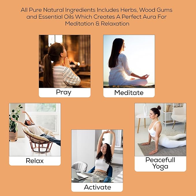 Raajsee Cinnamon Incense Sticks 100gm, Charcoal Free - !00% Natural - Organic Non-Toxic Insence Sticks, Inscents Made with Upcycled Flowers, Meditation Gifts – Spiritual Cleansing