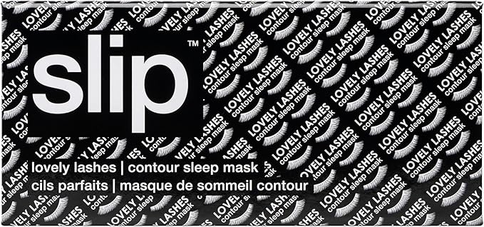 slip Contour Sleep Mask | 100% Pure Mulberry Silk, Ultra Soft | Contoured Design, Prevents Eye Pressure | Adjustable Strap, Ideal for Travel - Black