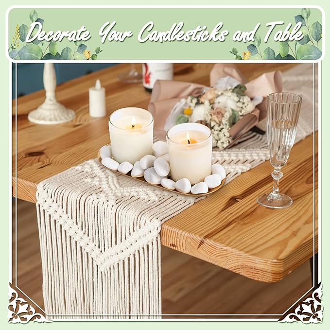 5lbs White Natural River Rocks, Polished Pebbles for Plants Garden, 1-2 inch Decorative White Stones, Ideal for Fish Tank, Vases, Crafting, Home Decor and Garden Landscaping Rocks,White