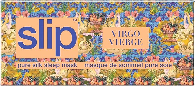 slip Pure Silk Sleep Mask - 100% Pure 22 Momme Mulberry Eye Mask - Comfortable Sleeping Mask with Elastic Band + Silk Filler and Internal Liner, Zodiac Collection: Virgo