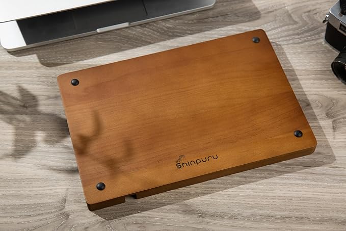 Shinpuru Wooden Valet Tray with Leather Inlay - Nightstand & Desk Organizer - EDC Essentials Catchall Tray for Keys, Phone, Wallet, Watch, Earbuds - Stylish Storage (Wood-Pen)