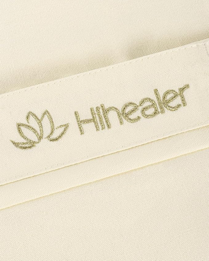 Hihealer Meditation Cushion Set Large Velvet Floor Pillow & Traditional Tibetan Yoga Bolster for Adults Zafu Meditation Mat with Buckwheat Filling (Cream)