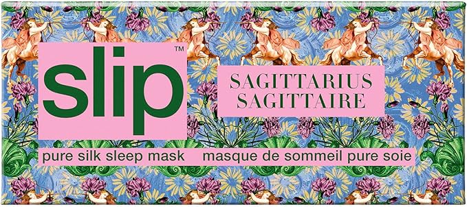 slip Pure Silk Sleep Mask - 100% Pure 22 Momme Mulberry Silk Eye Mask - Comfortable Sleeping Mask with Elastic Band, Zodiac Collection: Sagittarius