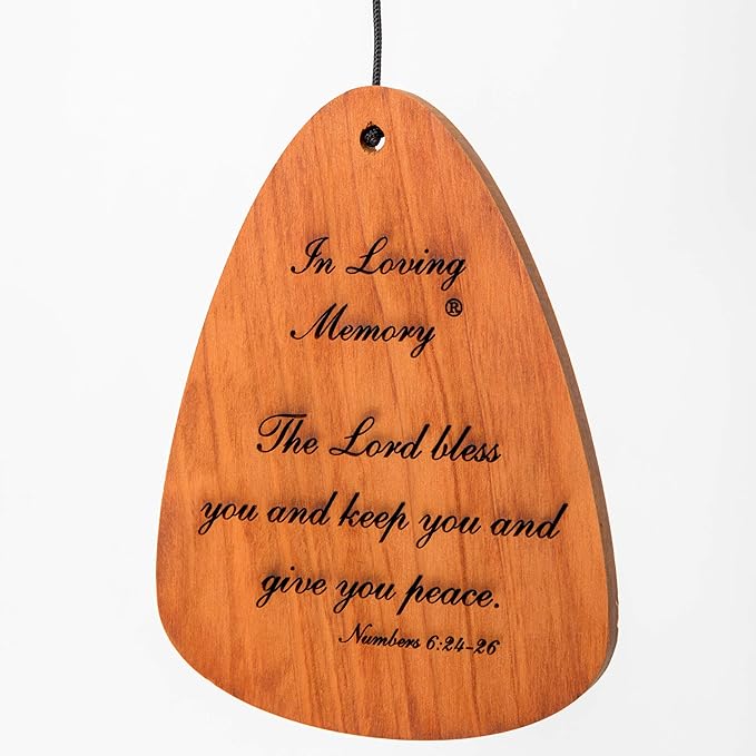 In Loving Memory 30-inch Windchime, Bronze w/The Lord Bless You and Keep You…