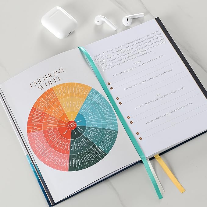 90-Day Guided Mental Health Journal for Anxiety, Mindfulness & Emotional Wellness โ Eco-Friendly Cover Made from Recycled Ocean Plastic โ Daily Prompts for Self-Care, Self-Reflection, Calm, Stress Relief & Inner Strength