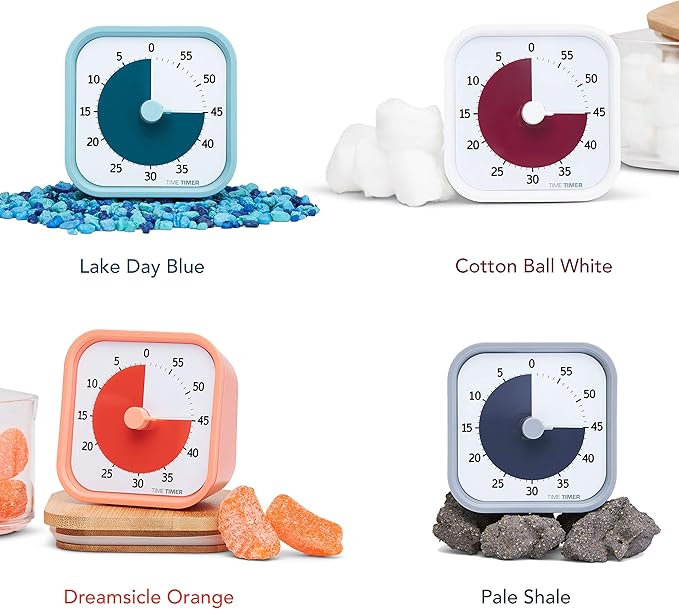 TIME TIMER Home MOD - 60 Minute Kids Visual Timer Home Edition - For Homeschool Supplies Study Tool, Timer for Kids Desk, Office Desk and Meetings with Silent Operation (Dreamsicle Orange)