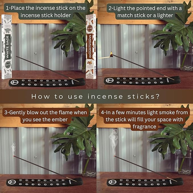 Trumiri Incense Sticks - Combo Pack of 40 Insence-Sticks - 20 White Sage + 20 Sandalwood - Insenses - Insents - Incents - Inscense - Incence - Incienso - All Natural Incense Sticks