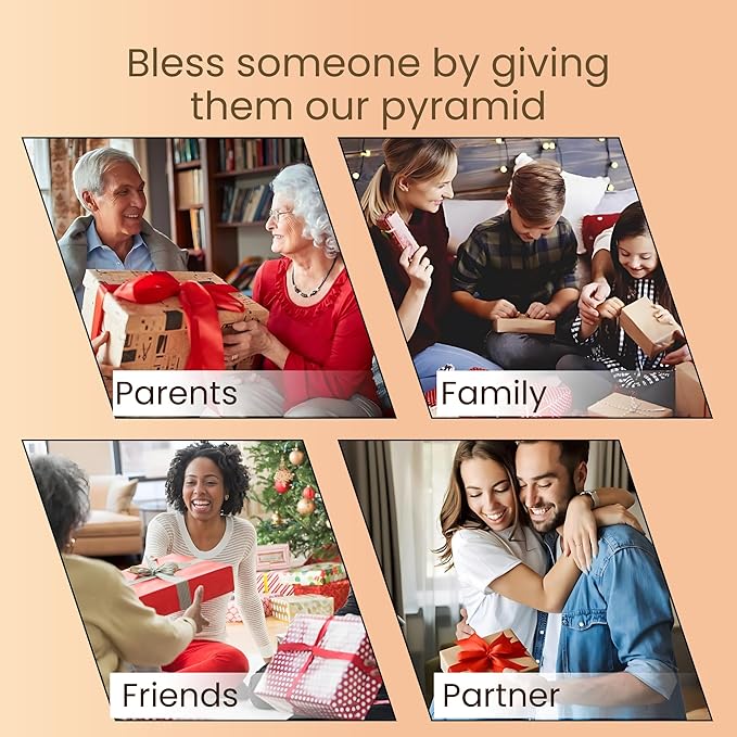 Orgone Pyramid Flower of Life Orgonite Money Healing Crystals Pyramid for Positive Energy (Labradorite)