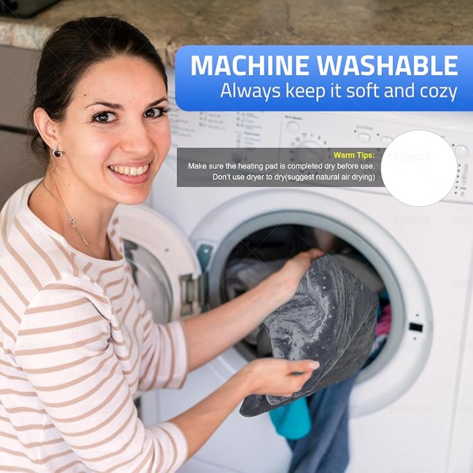 Heating Pad for Neck and Shoulders and Back, Shoulder Heating Pad for Pain Relief with Dry&Moist Heat Therapy, Auto-Off, 9ft Extra Long Wire,Gifts for Mom Women,Dark Blue, 17"*33" (Dark Blue)