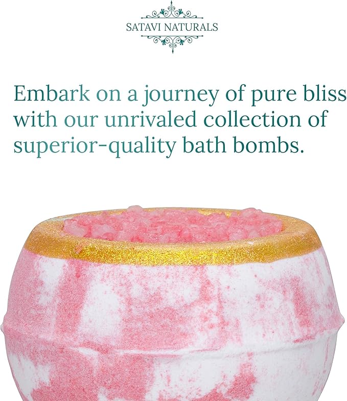 Crystal Bath Bombs (6 Pack) Luxurious Aromatherapy Bath Bombs Enriched with Nourishing Bath Salts for Silky Smooth Skin & Pleasantly Scented for an Immersive Zen-Like Experience