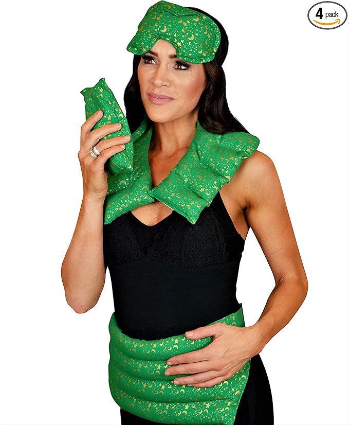 Nature’s Approach Aromatherapy Heating Pad 4-Piece Microwave Heating Pad Set with 12 Soothing Herbs