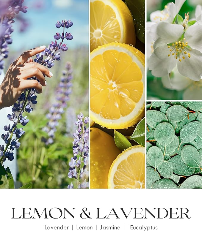 AOOVOO Lemon Lavender Scented Candle - Lavender Candle, Scented Candles, Soy Candles for Home 22 oz