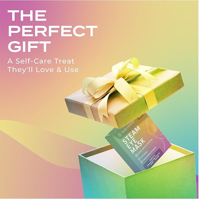 Body Restore Heated Eye Mask for Dry Eyes 5 Pack - Self Heating Warm Compress, Christmas Stocking Stuffers, White Elephant, Birthday Gifts for Women, Men, Stye Eye Treatment, Relaxation - Lavender