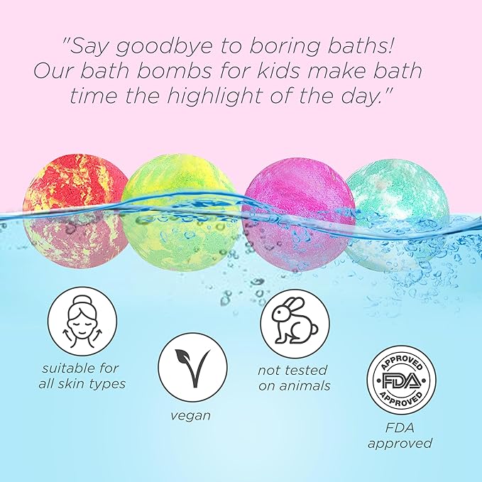 Levitural Bath Bombs – Fun & Educational Bath Time Gift Set – Fizzing Bath Bombs with Animal Toys & Figures – Safe and Exciting Gift in Multiple Package Options (Set of 12)