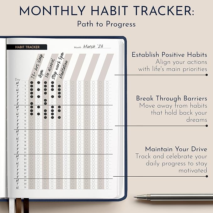 RYVE Gratitude Journal for Men – 6-Month Guided Mindfulness Journal with Prompts, Daily Writing & Reflection, Mindfulness Gifts for Men