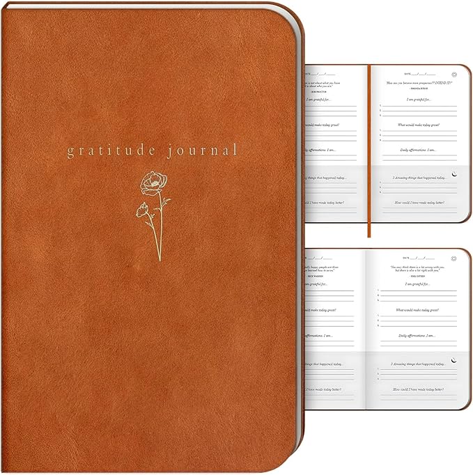Gratitude Journal for Women and Men - With Writing Prompts for Self Care, Improvement and Manifestation - Daily Wellness and Guided Mental Health - 5 Minutes a Day - Inspirational to Practice Self Love and Reflection
