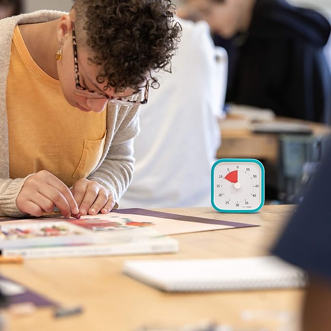 TIME TIMER 60 Minute MOD Education Edition — Visual Timer with Desktop Software for Kids Classroom Learning, Teachers Desk Clock, Study Tool and Office Meetings with Silent Operation (Sky Blue)