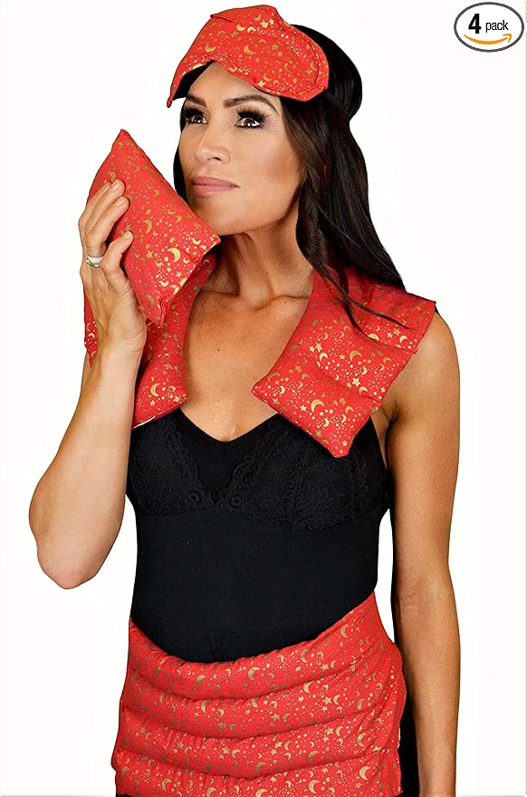 Nature’s Approach Aromatherapy Heating Pad 4-Piece Microwave Heating Pad Set with 12 Soothing Herbs