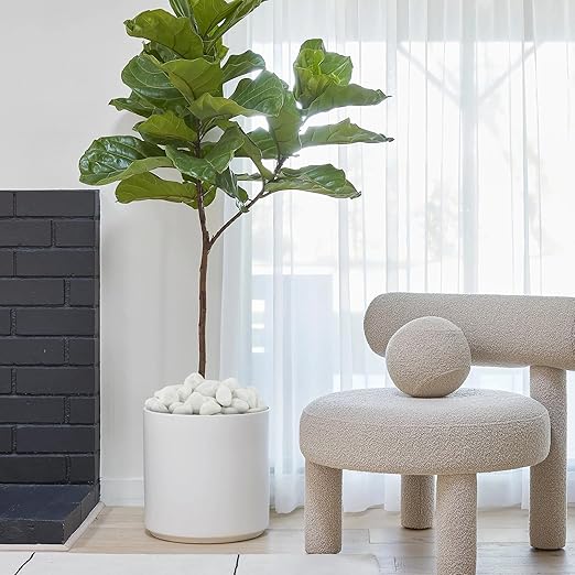 White Rocks for Landscaping, 20 lbs Large River Rocks for Garden, 2-3 Inch Pebbles for Indoor Plants, Decorative White Stones Ideal for Fish Tank, Vases