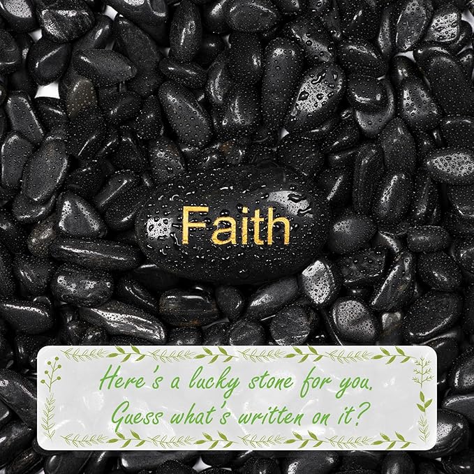 11lbs Natural River Rocks, High-Polished Pebbles for Plants Garden, 1-2 inch Decorative Stones, Ideal for Fish Tank, Vases, Garden Landscaping Rocks Landscaping, Black