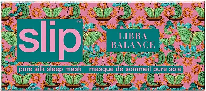 slip Pure Silk Sleep Mask - 100% Pure 22 Momme Mulberry Silk Eye Mask - Comfortable Sleeping Mask with Elastic Band, Zodiac Collection: Libra