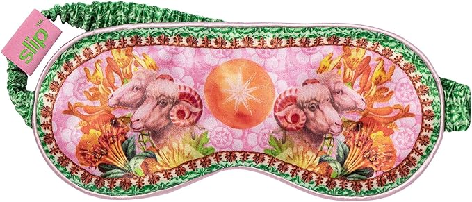 slip Pure Silk Sleep Mask - 100% Pure 22 Momme Mulberry Silk Eye Mask - Comfortable Sleeping Mask with Elastic Band, Zodiac Collection: Aries