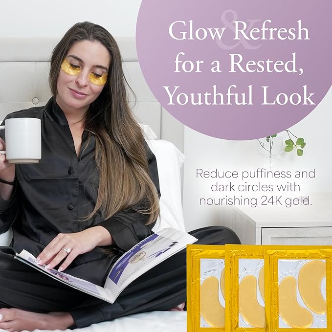 The Early Riser Self Care Kit - Includes Steam Eye Mask, Aromatherapy Shower Steamers, 24K Gold Eye Masks, Eucalyptus Mint Sugar Scrub - Morning Relaxation & Self Care Gifts for Women