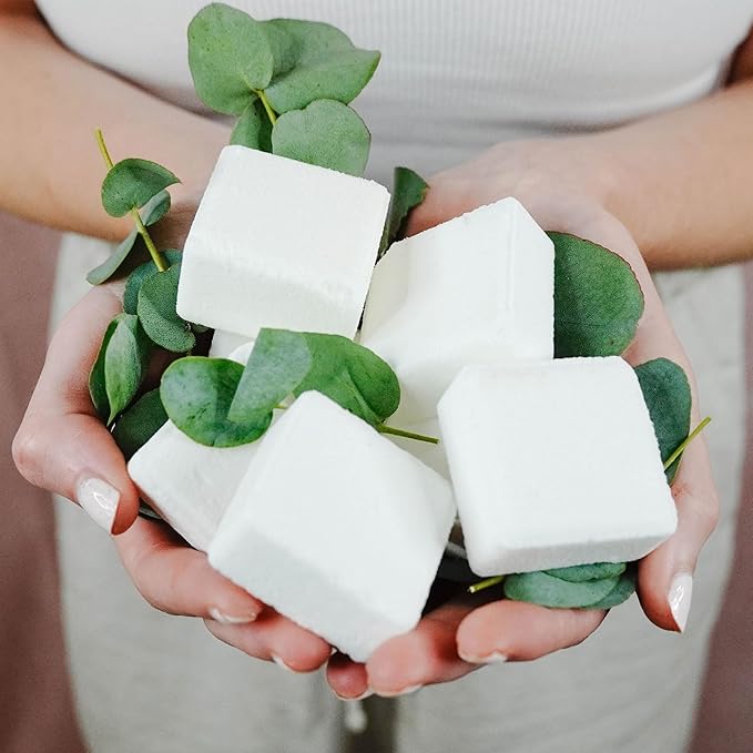 Shower Steamers Aromatherapy - USA Made with Natural Ingredients & Eucalyptus Essential Oil, Large Shower Bombs, Relaxation Spa Gifts for Women & Men, Unique Self Care Gifts