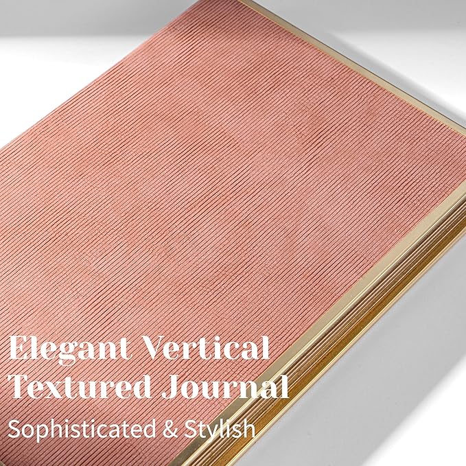 CAGIE Elegant Gold-Edged Journal for Women โ Aesthetic Vegan Leather A5 Notebook, 256 Pages 100GSM Thick Paper Hardcover Diary, Gift Journals for Writing